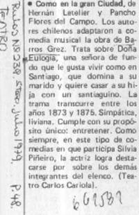 Como en la gran ciudad.