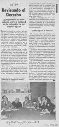 Revisando el derecho.