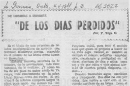 De los días perdidos