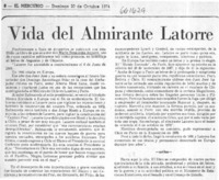 Vida del Almirante Latorre.  [artículo]