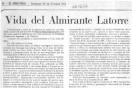 Vida del Almirante Latorre.  [artículo]