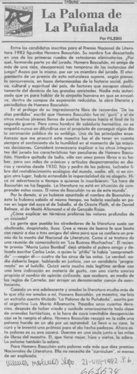 La paloma de la puñalada