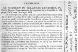 El Ministerio de Relaciones Exteriores.