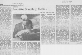 Bascuñán, sencillo y patético