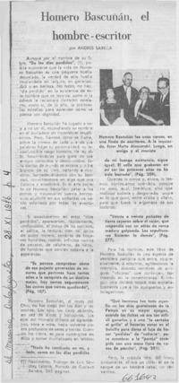 Homero Bascuñán, el hombre-escritor.