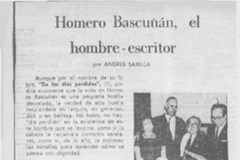 Homero Bascuñán, el hombre-escritor.