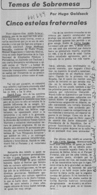 Cinco estelas fraternales