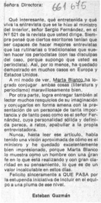 Puntos de vista  [artículo] Esteban Guzmán.