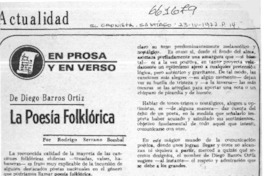 La poesía folklórica  [artículo] Rodrigo Serrano Bombal.