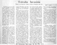 Extraña invasión  [artículo] V.M.