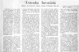 Extraña invasión  [artículo] V.M.