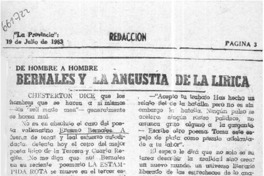 Bernales y la angustia de la lírica  [artículo] P. Vega G.