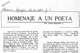 Homenaje a un poeta  [artículo] Omar Monroy L.