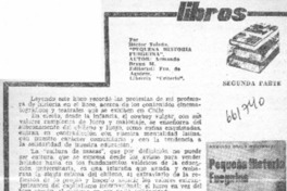 Pequeña historia fueguina. Segunda parte  [artículo] Héctor Toledo.