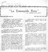 La Estampida rota"  [artículo] Medardo Cano Godoy.