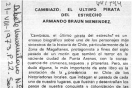 Cambiazo: el último pirata del estrecho.  [artículo]