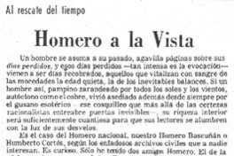 Homero a la vista  [artículo] Mario Garfias.