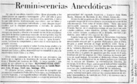 Reminiscencias anecdóticas  [artículo]