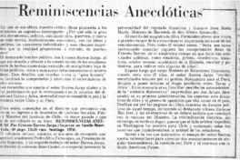 Reminiscencias anecdóticas  [artículo]