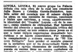 Loyola, Loyola.  [artículo]
