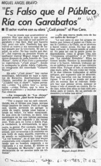 Es falso que el público ría con garabatos".  [artículo]