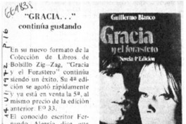 Gracia --" continúa gustando.  [artículo]
