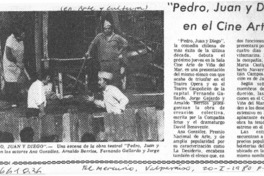 Pedro, Juan y Diego" en el cine arte.  [artículo]