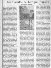 Los cuentos de Enrique Bunster  [artículo] Ignacio Valente.