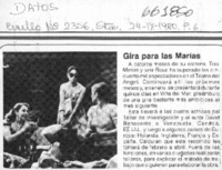 Gira para las Marías.  [artículo]