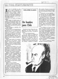 Un hombre para Chile  [artículo] Guillermo Blanco