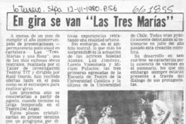 En gira se van "Las tres Marías".  [artículo]