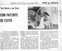 Con patente de éxito.  [artículo]