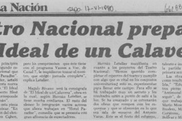 Teatro nacional prepara "El ideal de un calavera".  [artículo]