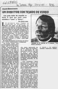 Un director con tejado de vidrio  [artículo] Silvia León.