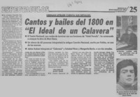 Cantos y bailes del 1800 en "El ideal de un Calavera".  [artículo]