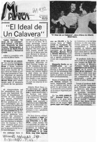 "El ideal de un calavera"  [artículo] Wilfredo Mayorga.