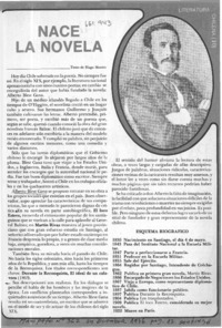Nace la novela  [artículo] Hugo Montes.