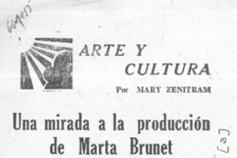 Una mirada a la producción de Marta Brunet  [artículo] Mary Zenitram.