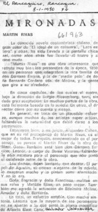 Mironadas  [artículo] Salvador Valenzuela.