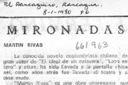 Mironadas  [artículo] Salvador Valenzuela.