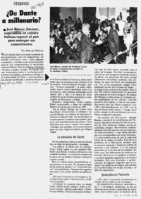 ¿De Dante a millonario?