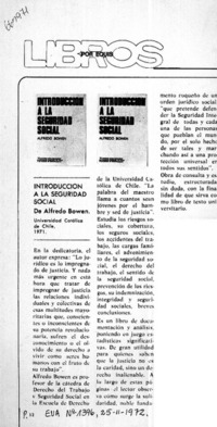 Introducción a la seguridad social.  [artículo]