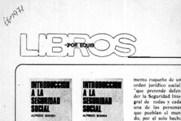 Introducción a la seguridad social.  [artículo]
