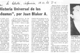 Historia Universal de las Aduanas".  [artículo]