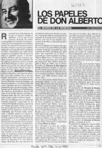 Los papeles de Don Alberto  [artículo] Jorge Edwards.