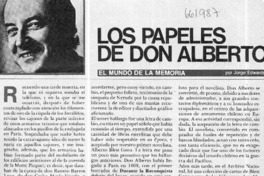 Los papeles de Don Alberto  [artículo] Jorge Edwards.