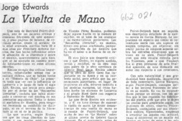 La vuelta de mano  [artículo] Jorge Edwards.