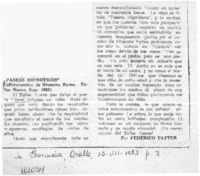 Paseos hipnoticos  [artículo] Federico Tatter.