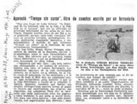 Apareció "Tiempo sin surco", libro de cunetos escrito por un ferroviario.  [artículo]