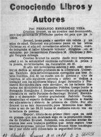 Conociendo libros y autores  [artículo] Fernando Hernandez Vera.